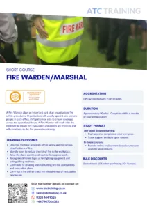 Fire warden training course information