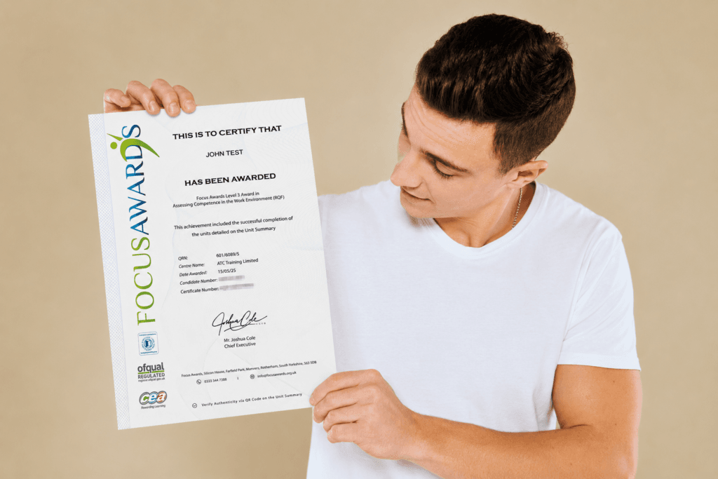 Holding-ATC-Training-Certificate